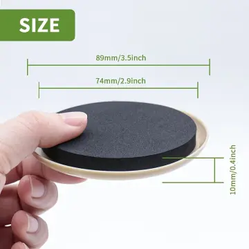 4Pcs Heavy Duty Furniture Moving Sliders Pad Protectors Floor Wood Carpet  Black