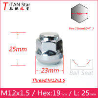 16pcs M12x1.50 OEM OE Stock โรงงานล้อ Rims Acorn Ball Seat LUG NUTS 1.5 25มม. Hex19m สำหรับ Honda Accord Fit City CRV Acura