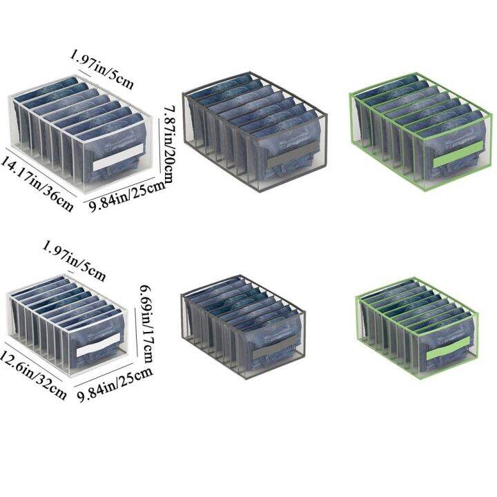 sdfbn-การเรียงลำดับ-กล่องแยกตาข่าย-ชั้นชั้นๆ-พับเก็บได้-กล่องเก็บของยีนส์-ทนทานต่อการใช้งาน-การวางซ้อนกัน-ตัวจัดระเบียบตู้เสื้อผ้า-บ้านในบ้าน
