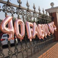 Happy Forty 40th  Birthday party Decoration 40 and Fabulous Banner 50th 60th rose gold balloons bunting Banners Streamers Confetti