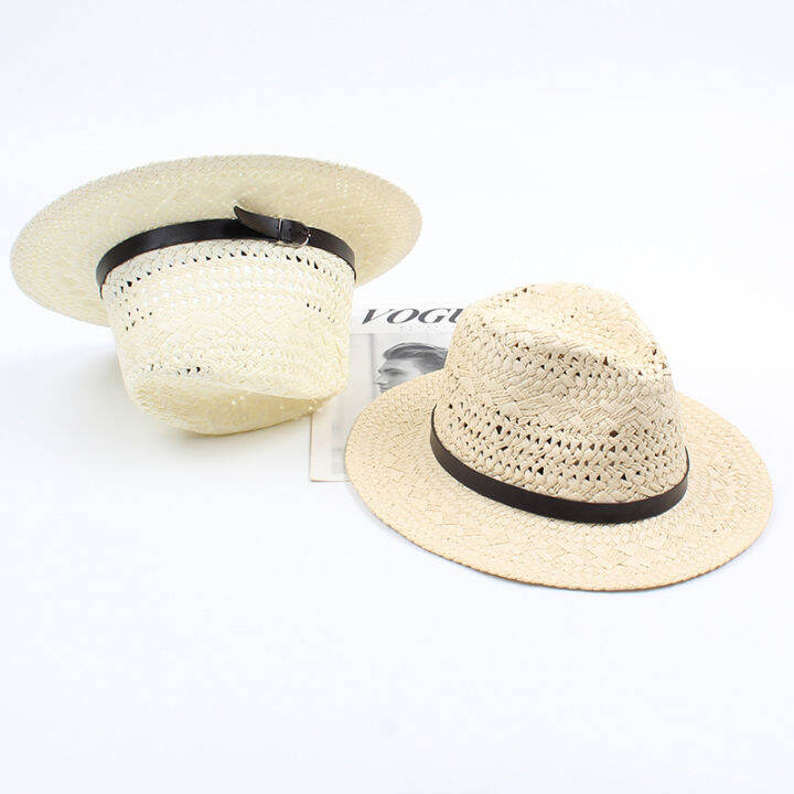 girls-straw-hat-handmade-fan-shaped-hat-hollow-straw-hat-classic-denim-straw-hat-round-cap-jazz-cut-out-hat