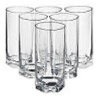 Pasabahce Beer Glass ( 6 pcs) เเก้วน้ำ ชุดเเก้วน้ำ แก้วเบียร์สวยๆ ทรงเหลี่ยมถูกและดี ,13 ออนช์