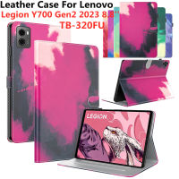 เคสแบบพับปิดได้สีน้ำอัจฉริยะ Casing Tablet PU เคสโทรศัพท์ Lenovo ฝาปิดหนังมีกระเป๋าเงินกองทัพ Gen2 8.8 2023 TB-320FU