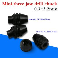 Short/Long tail 0.3-3.2mm Mini Multi Keyless Drill Chuck M7 M8X0.75 Quick Change Three-Jaw Drill Chuck For Rotary Tools Rotary Tool Parts  Accessories