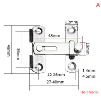 Heishada กลอนล็อกบานพับสแตนเลสสตีลสำหรับประตูบานเลื่อนอุปกรณ์ฮาร์ดแวร์ประตูหน้าต่างเพื่อความปลอดภัยที่บ้าน