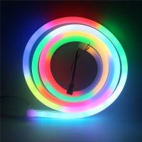 2m/roll DC 5V Addressable Pixel LED Neon Rope RGB Pixel Light 1903 96Leds/m Silicon Tube Waterproof Dream Color Neon Rope light LED Strip Lighting