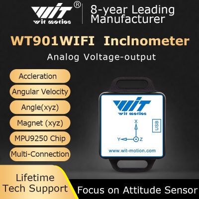 WitMotion WT901WIFI High-Accuracy 9-Axis AHRS Wireless Inclinometer(XYZ)Accelerometer+Gyro+Angle+Magnet,Support Multi-connection