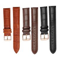 ❈ 2023 New Fashion Cow Leather Watch Band Replacement Leather Watchband Rose Gold Buckle Black Brown Watch Strap