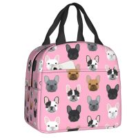 ✱ French Bulldog Lunch Boxes for Women Waterproof Cute Dog Thermal Cooler Food Insulated Lunch Bag School Children Student