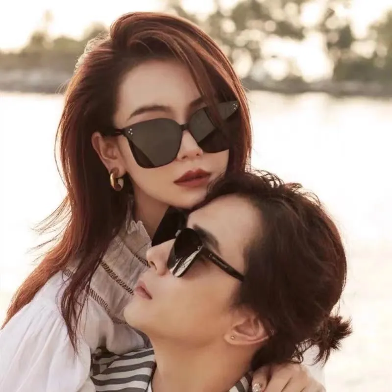 Liu Yifei Round off white sunglasses Women's sunglasses Go to