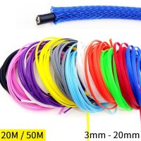 Selongsong Kabel Kepang Dapat Diperbesar 3 4 5 6 8 10 12 14 16 18 20 22 25 Mm PET Flat Harness Nylon Mesh Sheath Protection Wire Wrap