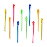 100pcs Plastic Picks Cake/Pie/Cupcake/Fruit Forks Swizzle Sticks Wedding Birthday Party Cocktail Decoration Supplies Eco-Friend