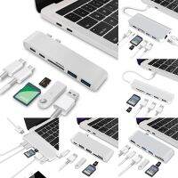 USB ฮับอะแดปเตอร์ Type C 4พอร์ตเข้ากันได้กับขั้วต่อ Macbook Air Pro 13 15 16นิ้วตัวแยก USB HDML 5พอร์ต6พอร์ต SD ฟุตเครื่องอ่านการ์ด3.0ความเร็วสูง USB ฮับ3.0สำหรับ Pro Air 13 15 16นิ้ว2020 2019 2018แยก USB USB หลายตัว