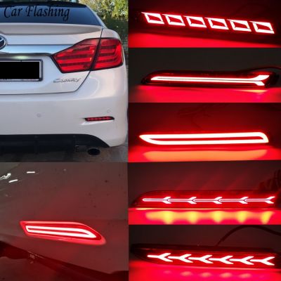 ■☌ 1 Pair LED Reflector Lamp Rear Fog Lamp Bumper Light Brake Light For Toyota RAV4 2019 2020 For Camry 2006 - 2014