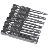 7Pcs Set Star Bit Screwdriver Drill Bits Screw Driver Magnetic 1/4Inch Hex Shank Hand Tools Five-Pointed Star Bore Hole Handtool parts Accessories