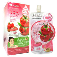 (ยกกล่อง/6ซอง) Smooto Tomato Yogurt Plus Whitening Soothing Gel 50g สมูทโตะ โทเมโท โยเกิร์ต   ชูทติ้ง เจล