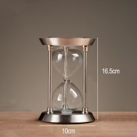 Silver Empty Hourglass Sand Watch European Retro Metal Sand Timer DIY Home Office Decorations-Hold Sand From Beaches And Deserts