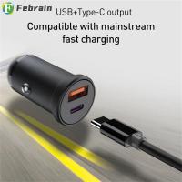 FEBRAIN Portable QC 3.0 USB ตัวแปลงชาร์จไฟเร็วช่องเสียบสายชาร์จรถที่ชาร์จแบตเตอรี่โทรศัพท์