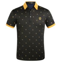 2023 NEW Style Men Polo Shirt  Short Sleeve Polo Shirt With Versace32 Pattern Casual Shirt Business Wear，Can be customization