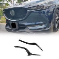 แถบตะแกรงตาข่ายกันชนหน้ารถสำหรับ Mazda CX-5 CX5 CX8 2017 2018 2019 ABS ห่วงพ่วงลากรถสีดำเงา