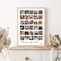 Sumanssa Personality Photo Collage Art Print - Custom Gift ภาพวาดผ้าใบสำหรับคู่รัก,สัตว์เลี้ยง,วันเกิด,ภาพผนัง Living Bedroom Decor