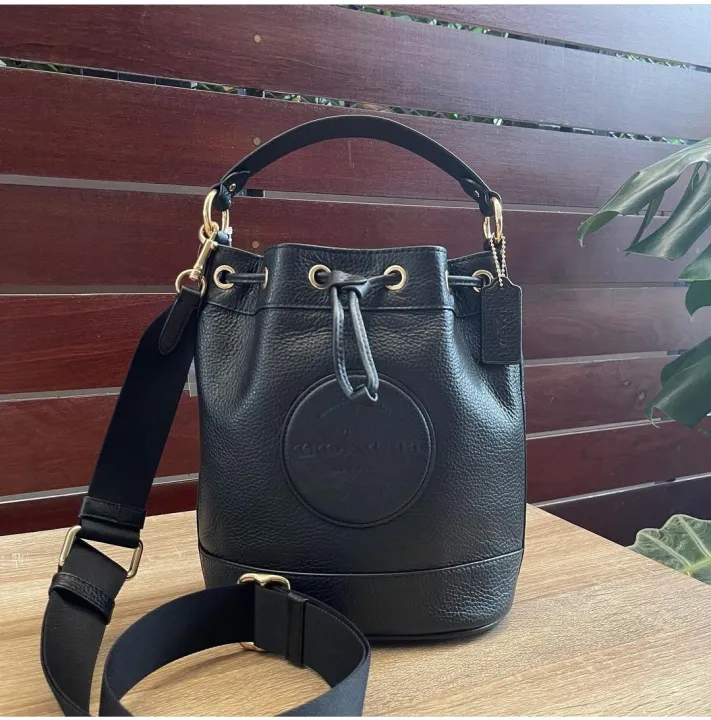 Coach Dempsey Drawstring Bucket Bag C4100 Black Lazada PH