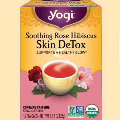 Premium for U📌ชา YOGI TEA DETOX TEA BOX ชาสมุนไพรออแกนิค  ชาเพื่อสุขภาพ จากอเมริกา📌 Rose Hibiscus Detox
