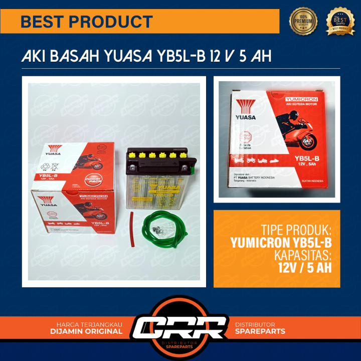 Aki Basah Yuasa YB5L-B Aki Motor Honda Supra Supra X Supra Fit New