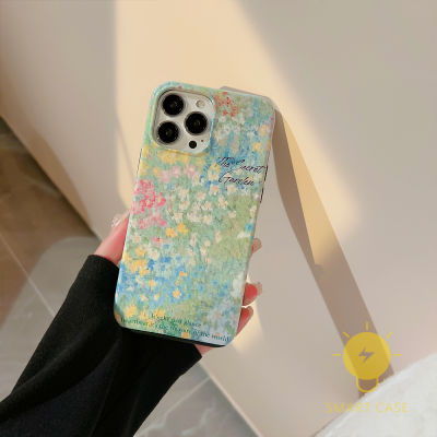 For เคสไอโฟน 14 Pro Max [Colorful Secret Garden Green] เคส Phone Case For iPhone 14 Pro Max Plus 13 12 11 For เคสไอโฟน11 Ins Korean Style Retro Classic Couple Shockproof Protective TPU Cover Shell