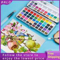 BNLO 50/72/90/100สีกล่องโลหะชุดสีน้ำชุดระบายสีน้ำมันอาร์แกนแบบพกพาพร้อมพู่กันน้ำปากกาวาดภาพชุดสีโรงเรียน