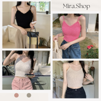 Mira_shop เสื้อสายเดี่ยว ผ้านิ่ม พร้อมส่ง 1549#