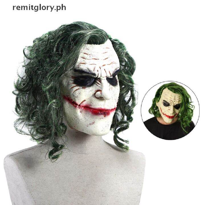 remitglory Halloween Joker Cosplay Horror Scary Clown Mask with Green ...