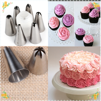 CHUN 6pcs New icing piping nozzle เค้กตกแต่งเบเกอรี่เบเกอรี่เคล็ดลับเครื่องมือชุด