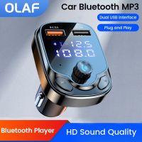 Olaf 4.8A Dual USB Car Charger Wireless Bluetooth 5.0 FM Transmitter Car Radio Modulator MP3 Player Fast Charger Adapter for Car