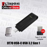 100 Original Kingston USB C Flash Drive DT70 32GB 64GB 128GB Pendrive USB 3.2 Gen 1 Type-c Pen Drive for Macbook Type-C Device