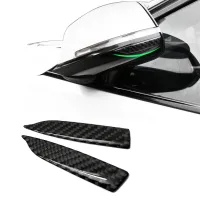 2Pcs Universal Carbon Fiber Car Rearview Mirror Trim Side Mirror Protector Guard