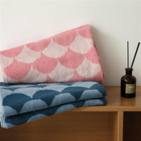 INS Retro Geometric Cotton Towel Soft Skin-Friendly High Quality Yarn-Dyed Jacquard Bath for Wash Face Bath Towels