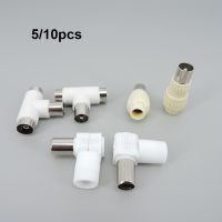 5pcs RF TV male to Female splitter Plug Jack socket cable Converter 90 Degree angel for Antennas TV Aerial Coaxial Adapter Coax