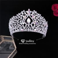 CC Tiaras และ Crowns Hairband หรูหราเครื่องประดับผมแต่งงานสำหรับผู้หญิงมงกุฎเจ้าสาวมงกุฎขนาดใหญ่เครื่องประดับงานหมั้น HG0305ของขวัญ