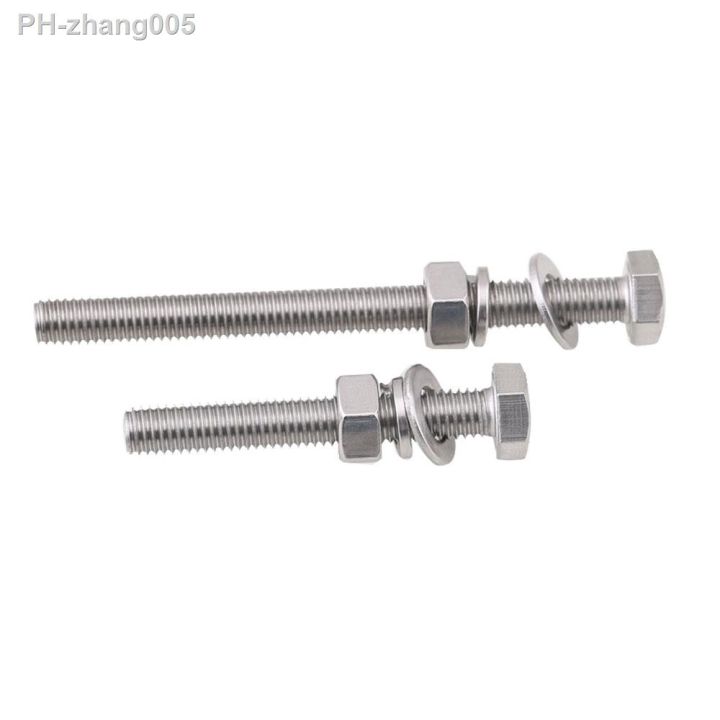 m3m4m5m6m8-304-ss-hexagonal-screw-bolts-and-flat-washer-spring-gasket-and-screw-nuts-set-4-in-1-lengthen-stainless-steel