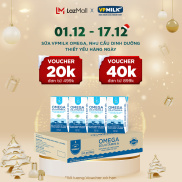 Thùng 48 hộp 110ml Sữa Dinh Dưỡng Tiệt Trùng VPMilk Omega CÓ ĐƯỜNG dạng hộp