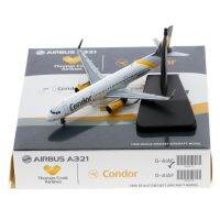 1:400อัลลอยเครื่องบินสะสมปีก JC XX4433 Condor Airbus A321โมเดลเครื่องบิน Reg # D-AIAC พร้อมของขวัญแบบมีขาตั้ง