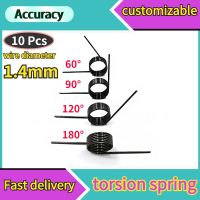 เส้นผ่านศูนย์กลางลวด1.4มม. 10ชิ้น V-Spring กิ๊บสปริงแรงบิดขนาดเล็กสปริง180/120/90/60องศาสปริงแรงบิดคลิปสปริงตัวยึดสกรูตะปู