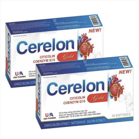 Combo 2 hộpviên uống bổ não cerelon citicolin coenzym q10 hỗ trợ tăng - ảnh sản phẩm 1