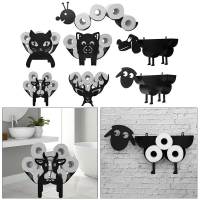 Funny Metal Iron Animal Shape Decorative Toilet Paper Racks Free Standing Bathroom Tissue Storage Roll Paper Holder Accessories Toilet Roll Holders