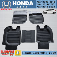 ผ้ายางปูพื้นรถเข้ารูปเกรด Premium HONDA JAZZ 2018-2022 เข้าชุด ขอบยกสูงกันน้ำหก มีรับประกันทุกชิ้น สามารถยกทำความสะอาดง่าย