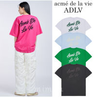 [Acme De La Vie] 2023โลโก้สคริปต์ใหม่แขนสั้นพิมพ์ลายเสื้อยืด ADLV