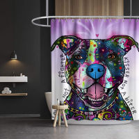 Colorful Lovely Cartoon Dog Shower Curtain Kids Bathroom Decor Waterproof Polyester Washable Curtains with hooks 70x70 inch