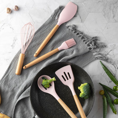 Spatula Silicone tongs spoon clip food Ladle kitchen accessories gadgets utensil tool pastry cooking tongue set Wooden bbq clamp