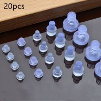 20Pcs Transparent Rubber Stem Bumpers Anti collision Hole Plugs Foot Pad Fasteners Door Bumper Screws Furniture Accessories